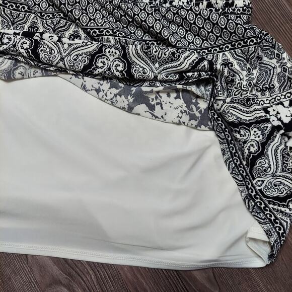 White House Black Market Multiprint Boho Style Drop Waist Dress - Picture 8 of 11